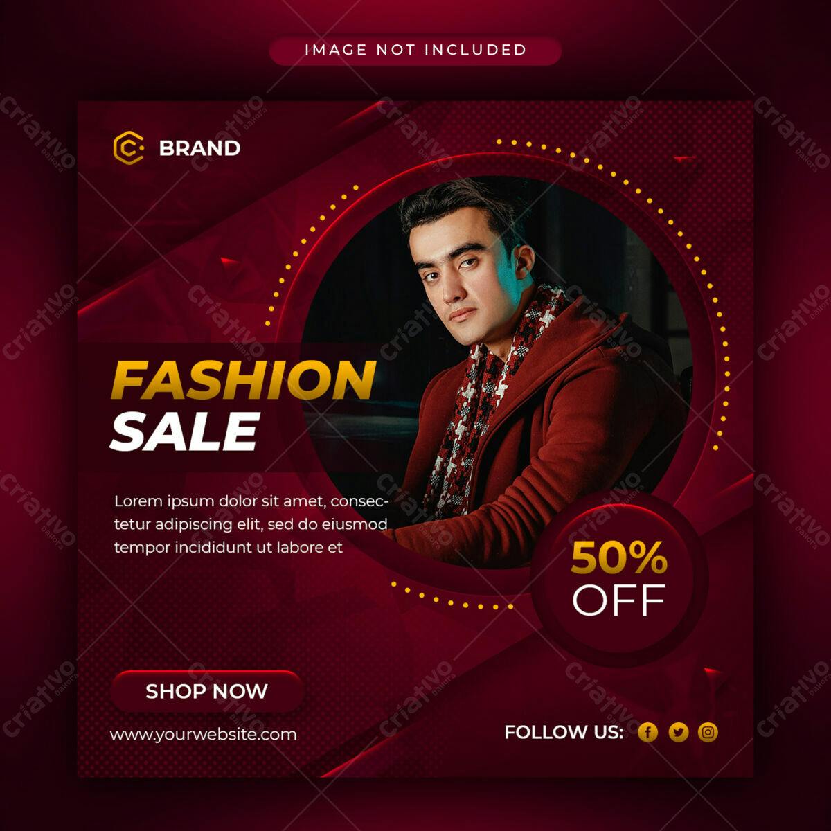 Post para Promoção de Moda PSD Editável