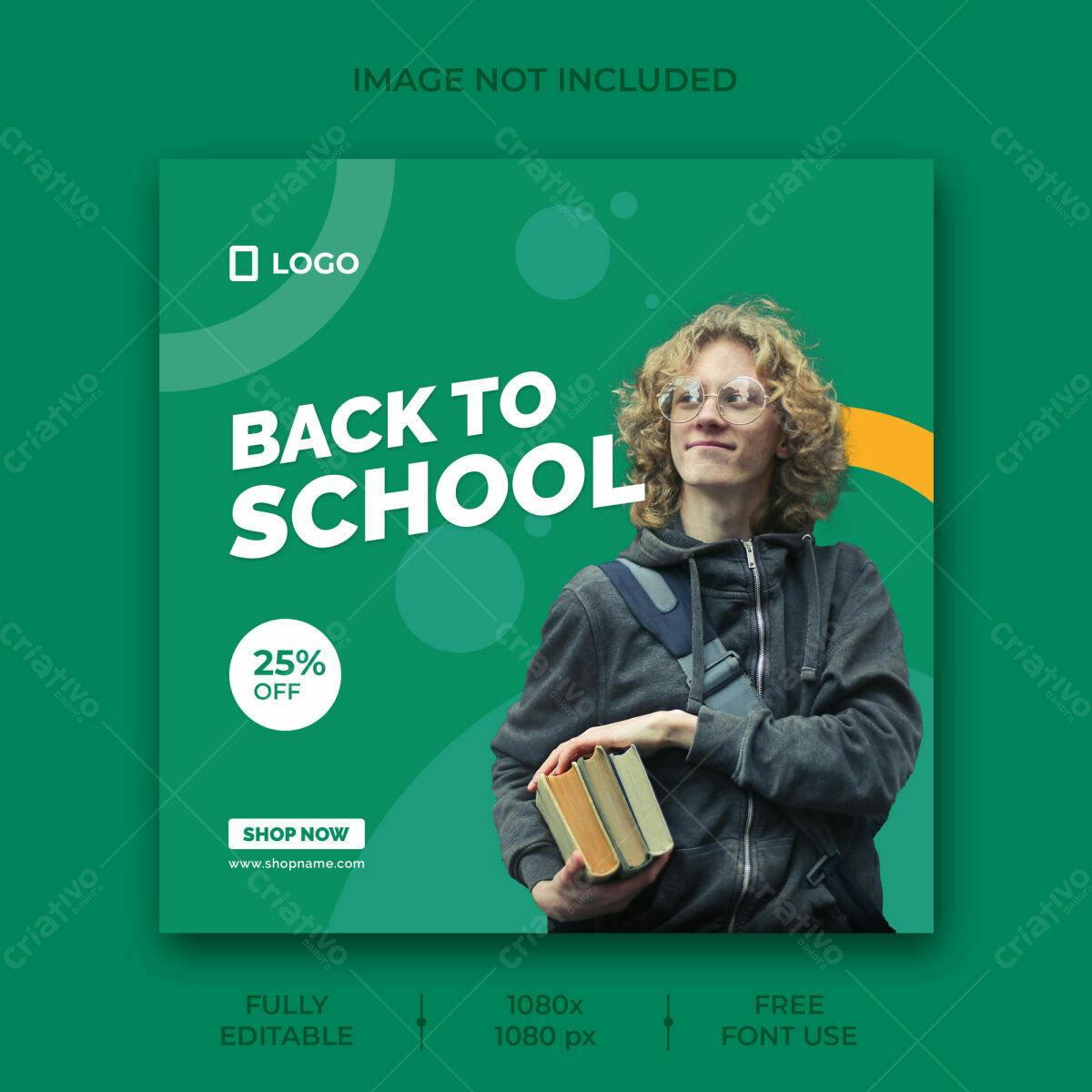 Postagem Back to School PSD Editável