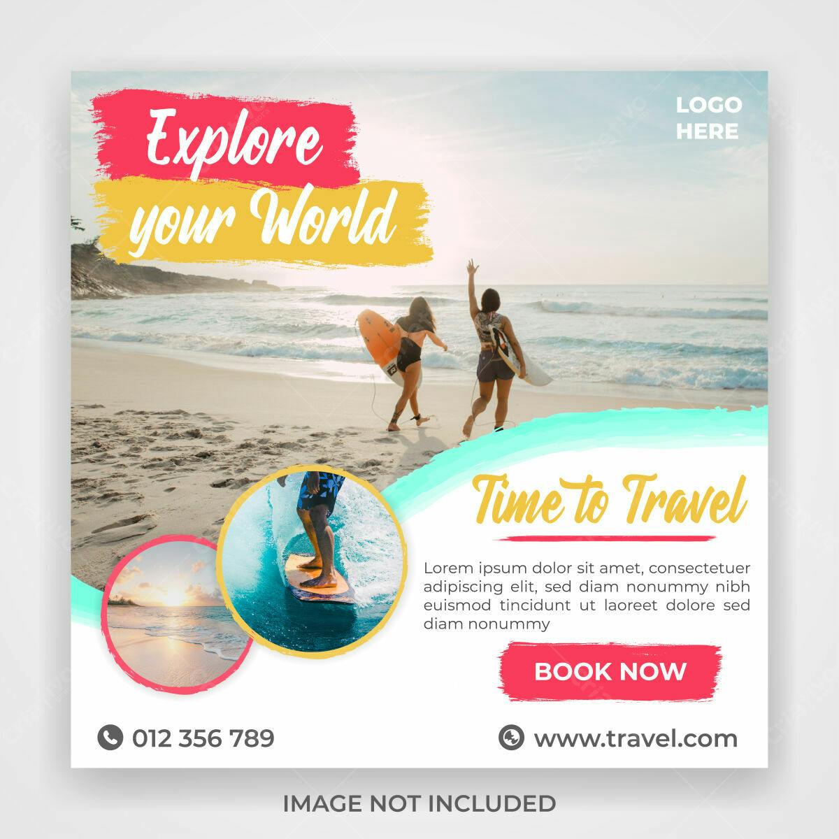 Flyer para Agência de Viagens PSD Editável