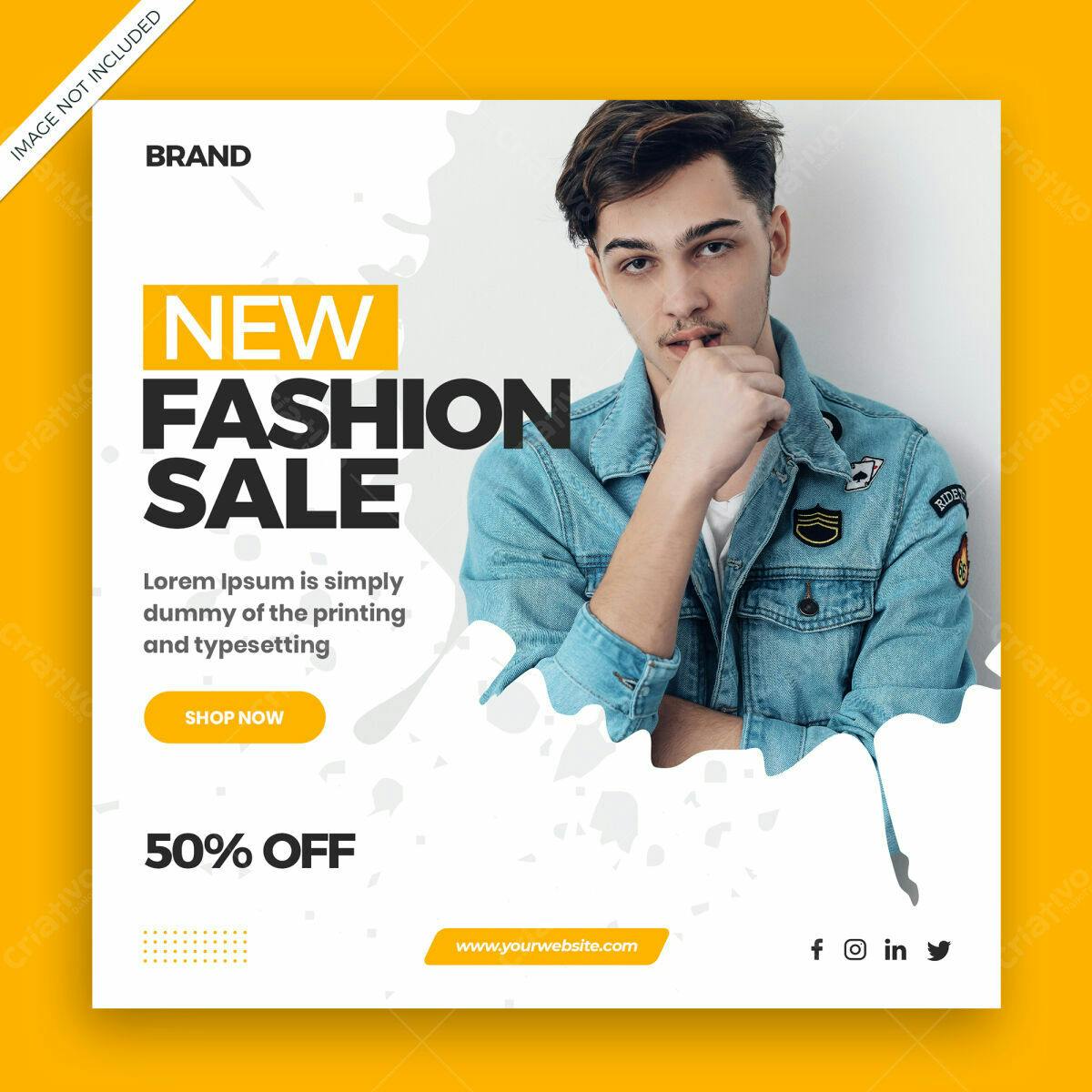 Post para Promoção de Moda PSD Editável