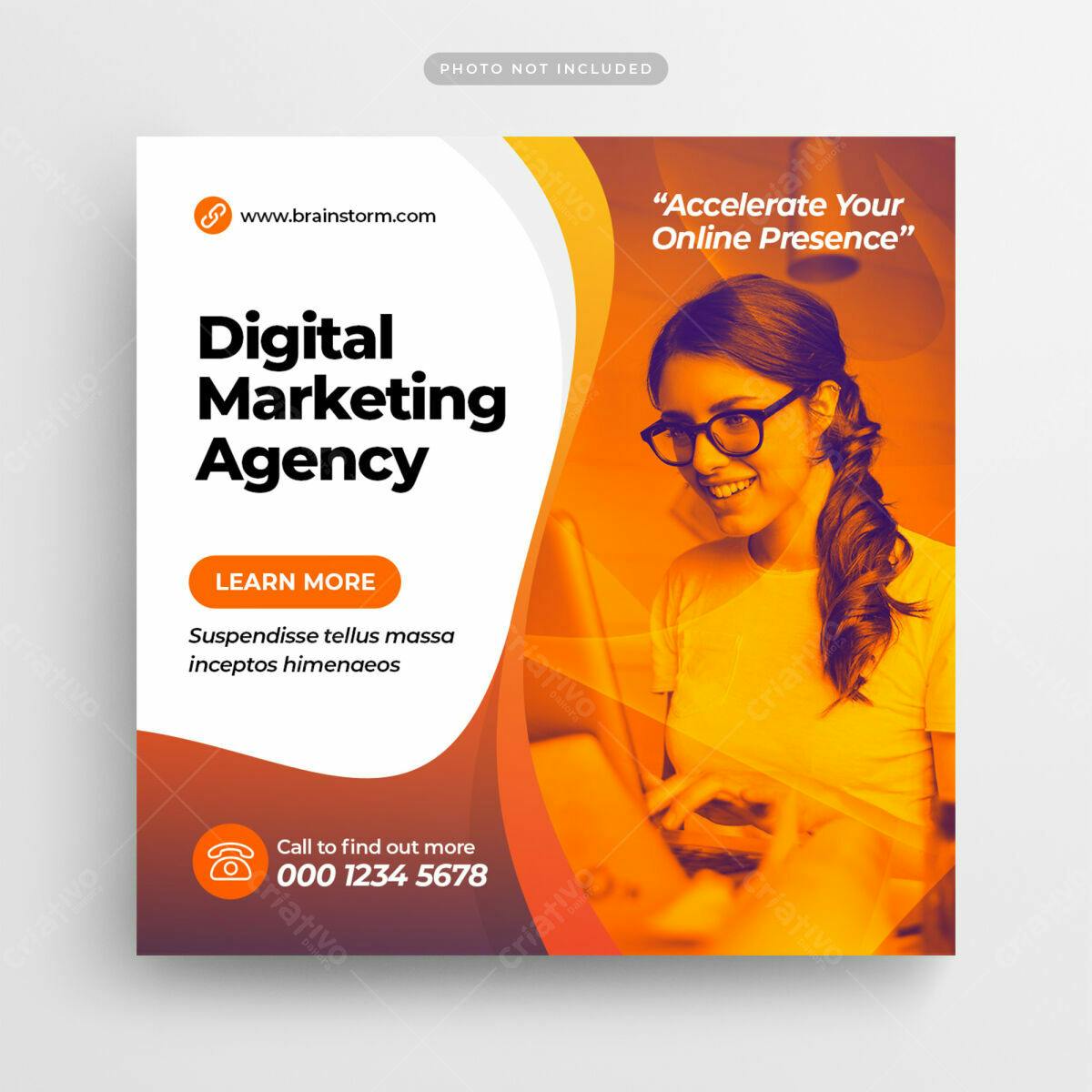 Post para Agência de Marketing Digital PSD Editável