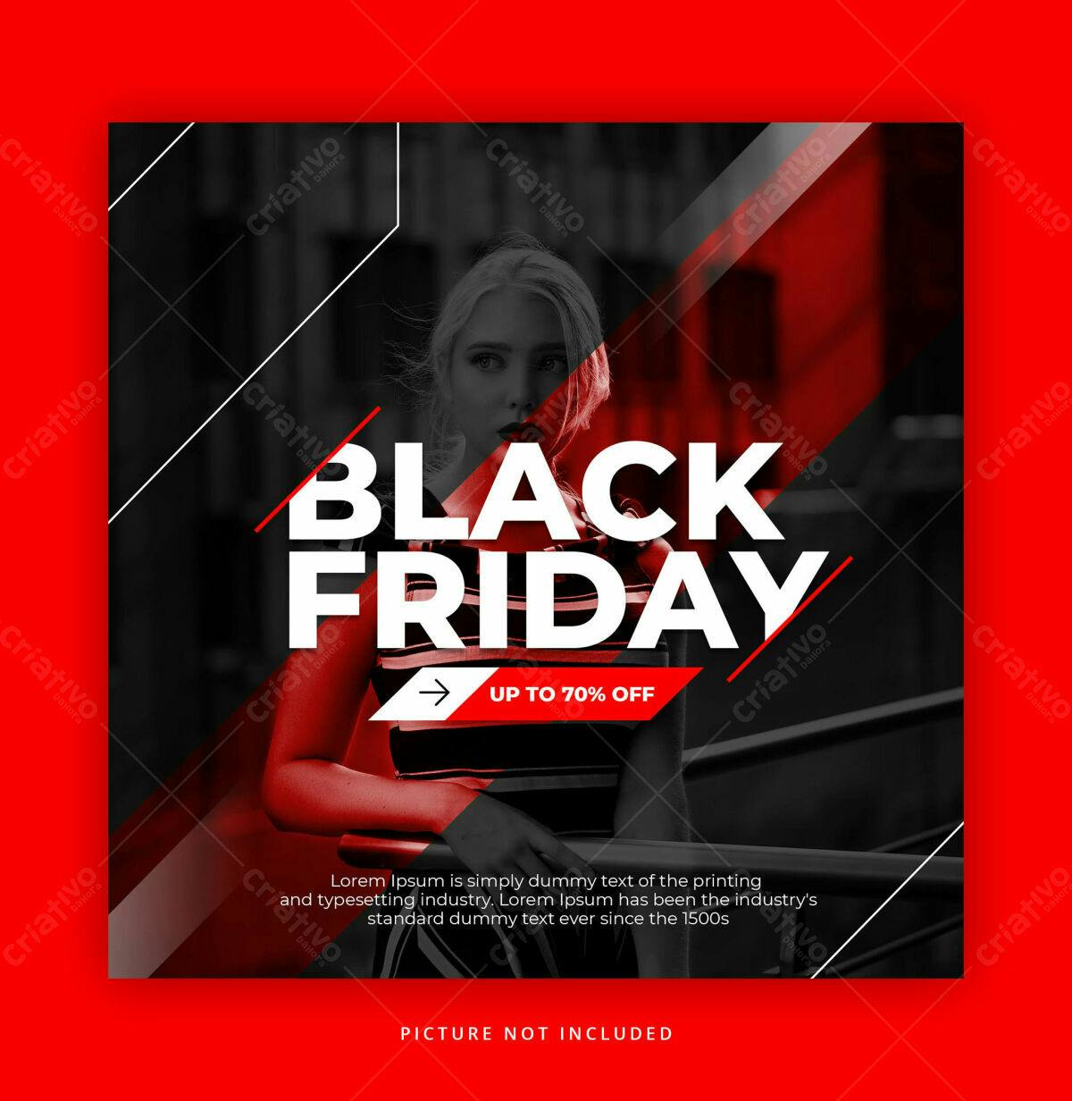 Postagem Black Friday PSD Editável