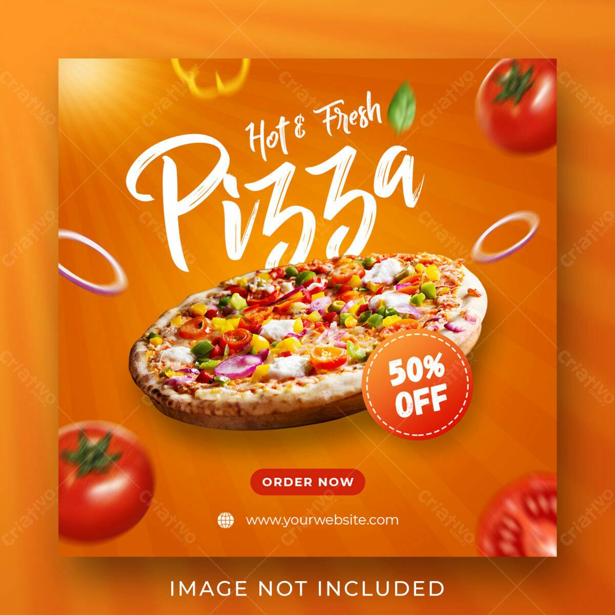 Postagem para Promoção de Pizza PSD Editável