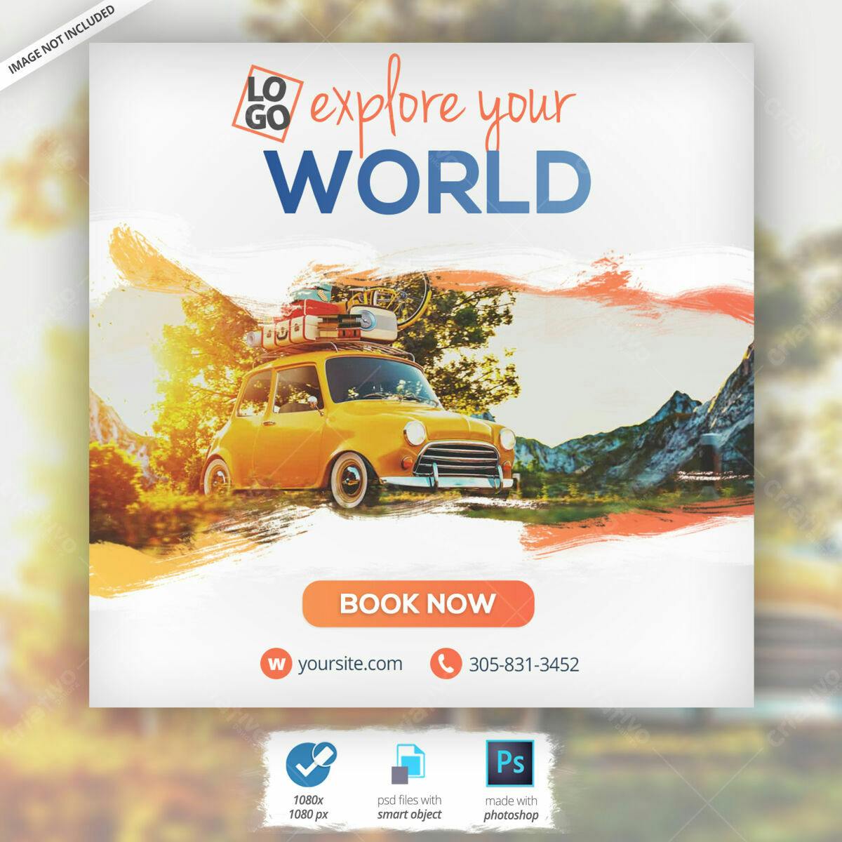 Flyer para Agência de Viagens PSD Editável