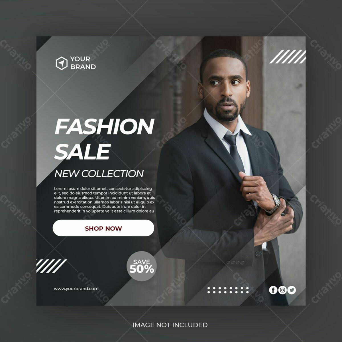 Postagem para Promoção de Moda PSD Editável