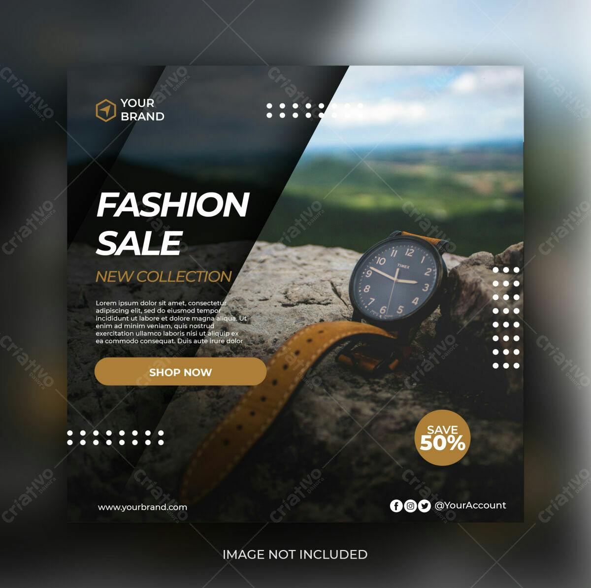 Post para Promoção de Moda PSD Editável