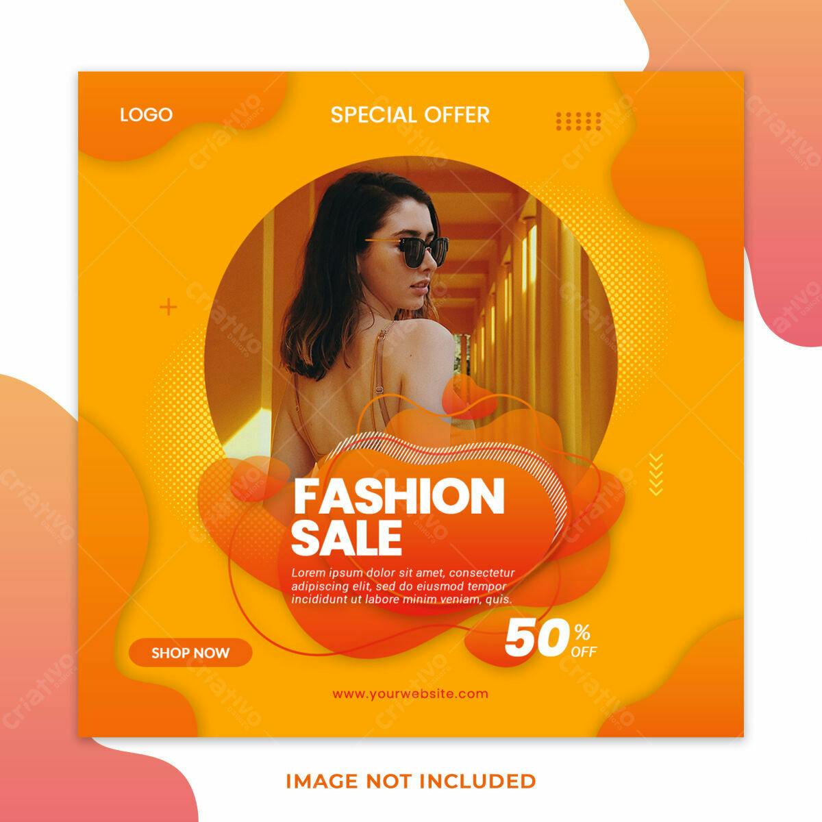 Post para Promoção de Moda PSD Editável