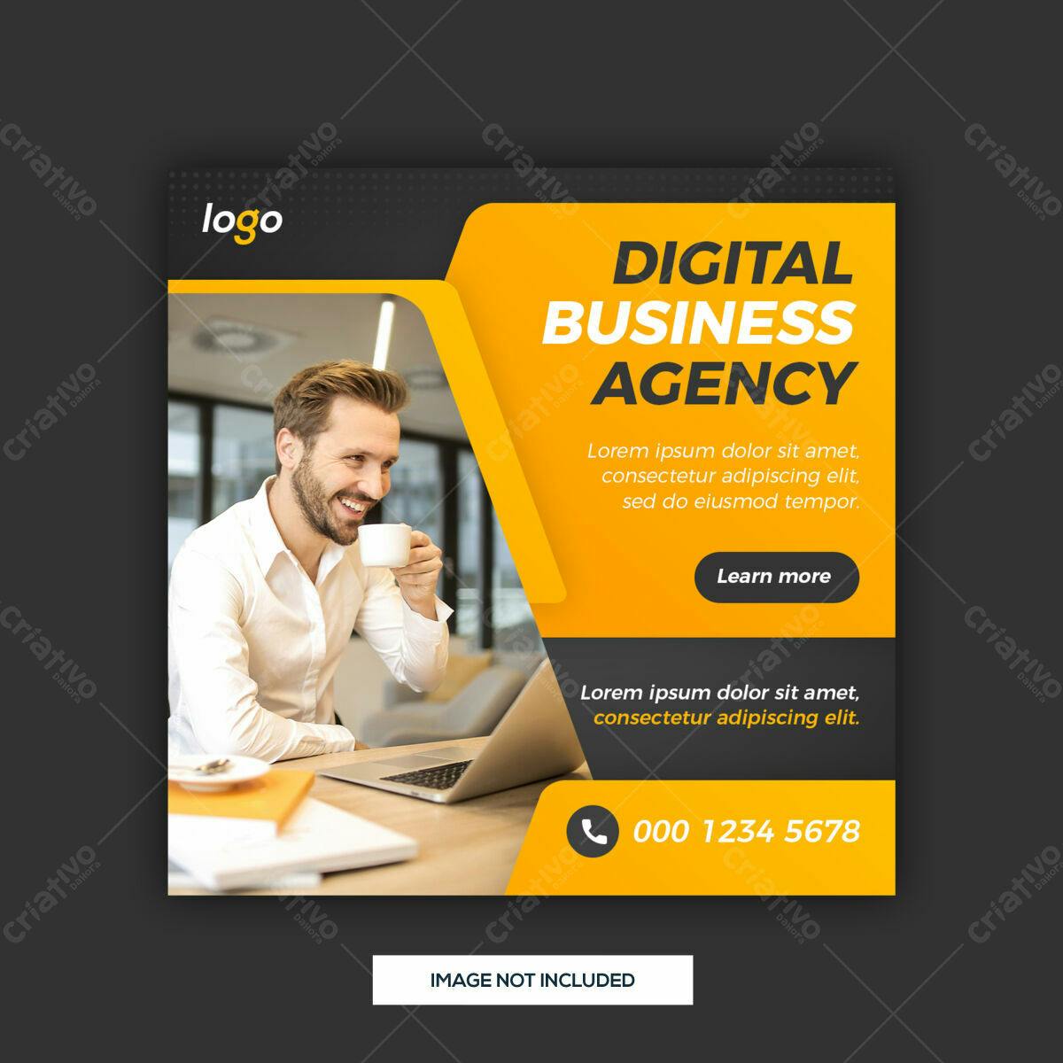 Post para Agência Digital PSD Editável