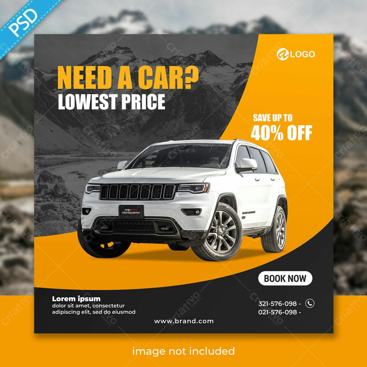 Banner Promoção Carro PSD Editável