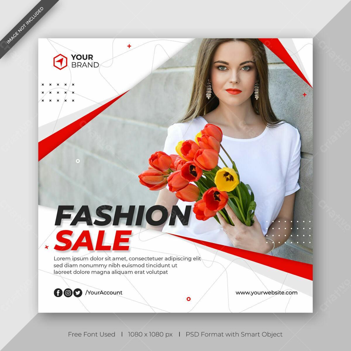 Post para Promoção de Moda PSD Editável