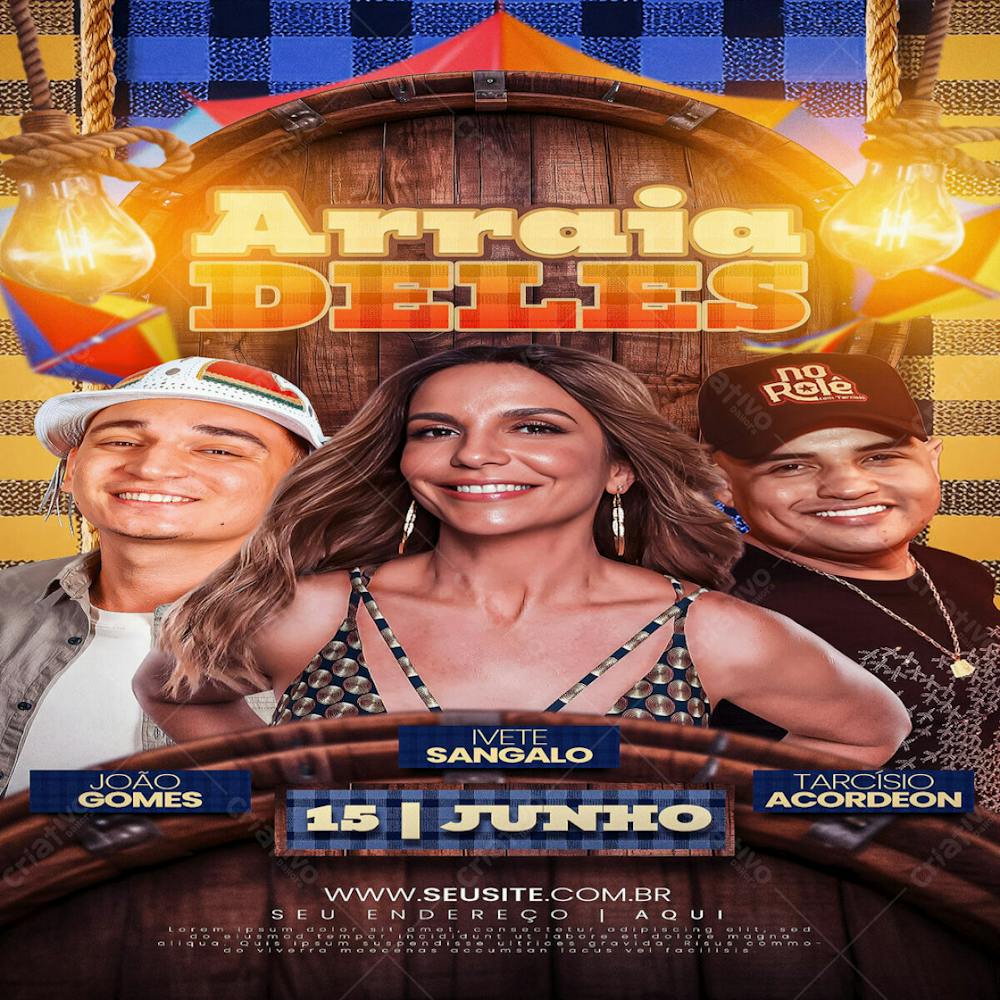 Flyer Arraia Deles Story