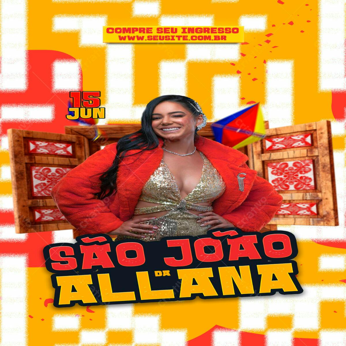 Flyer São João da Allan PSD Editável