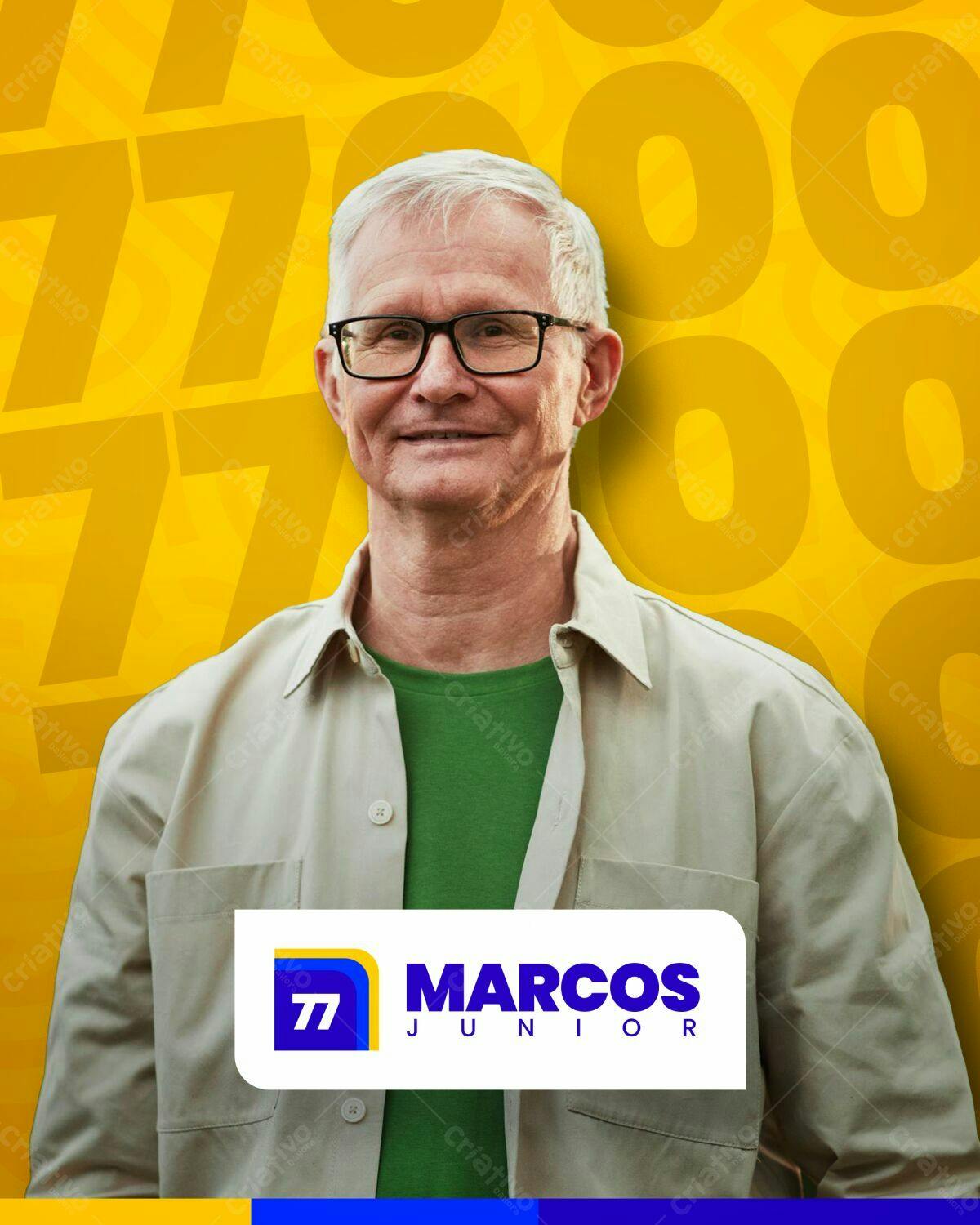 PSD para Campanha Política com Foto de Candidato PSD Editável