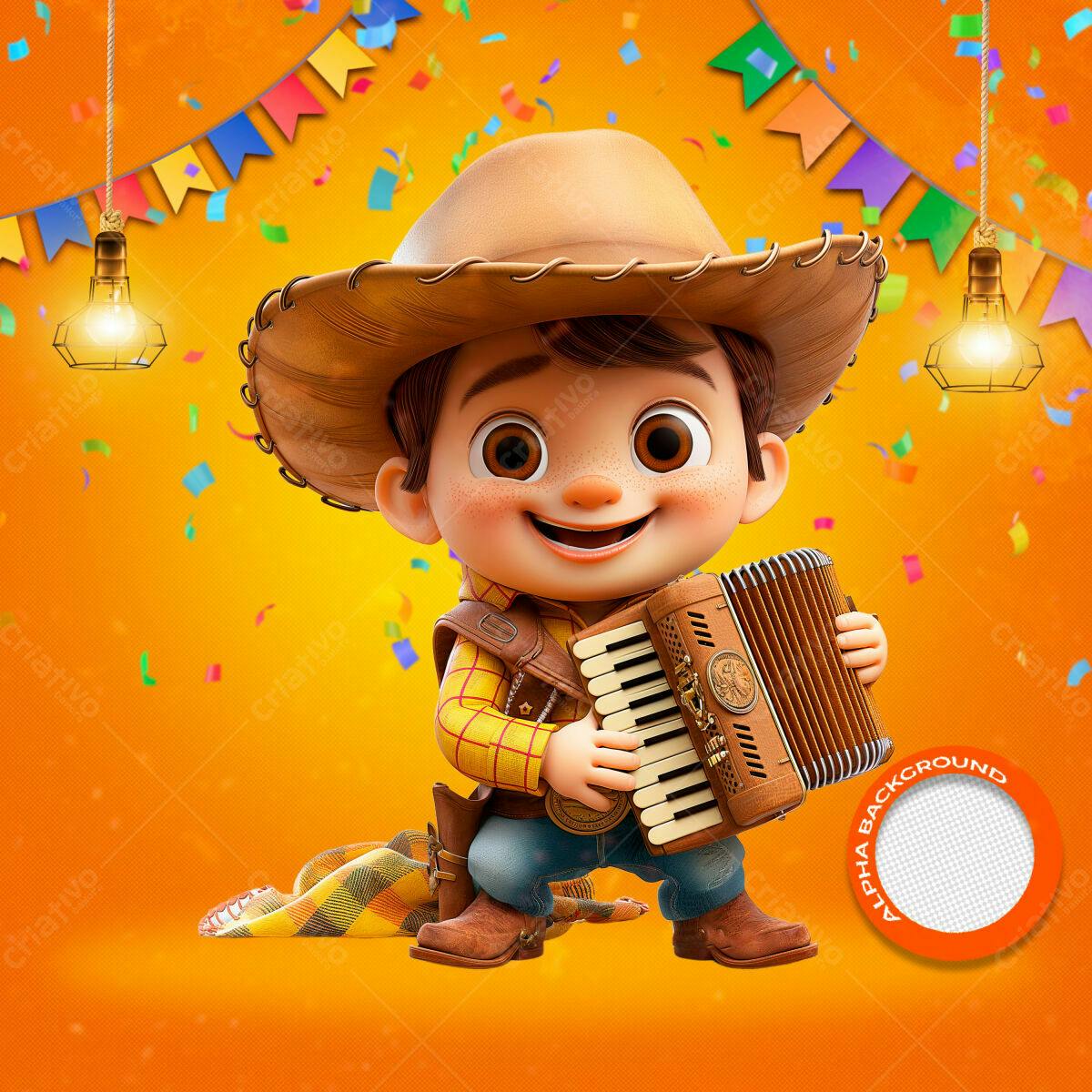 PSD Festa Junina com Menino e Sanfona