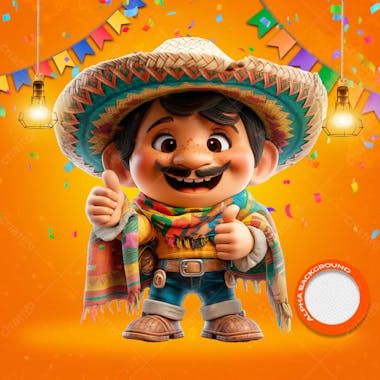 Mascotes de festa junina modelo 17