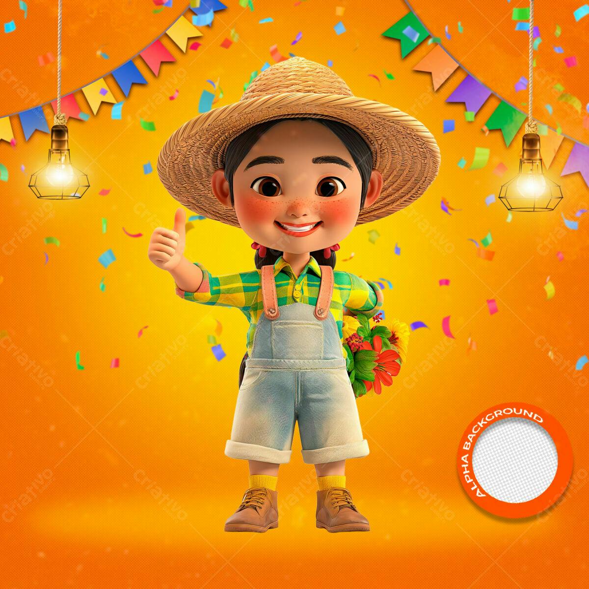 Background Festa Junina PSD Editável
