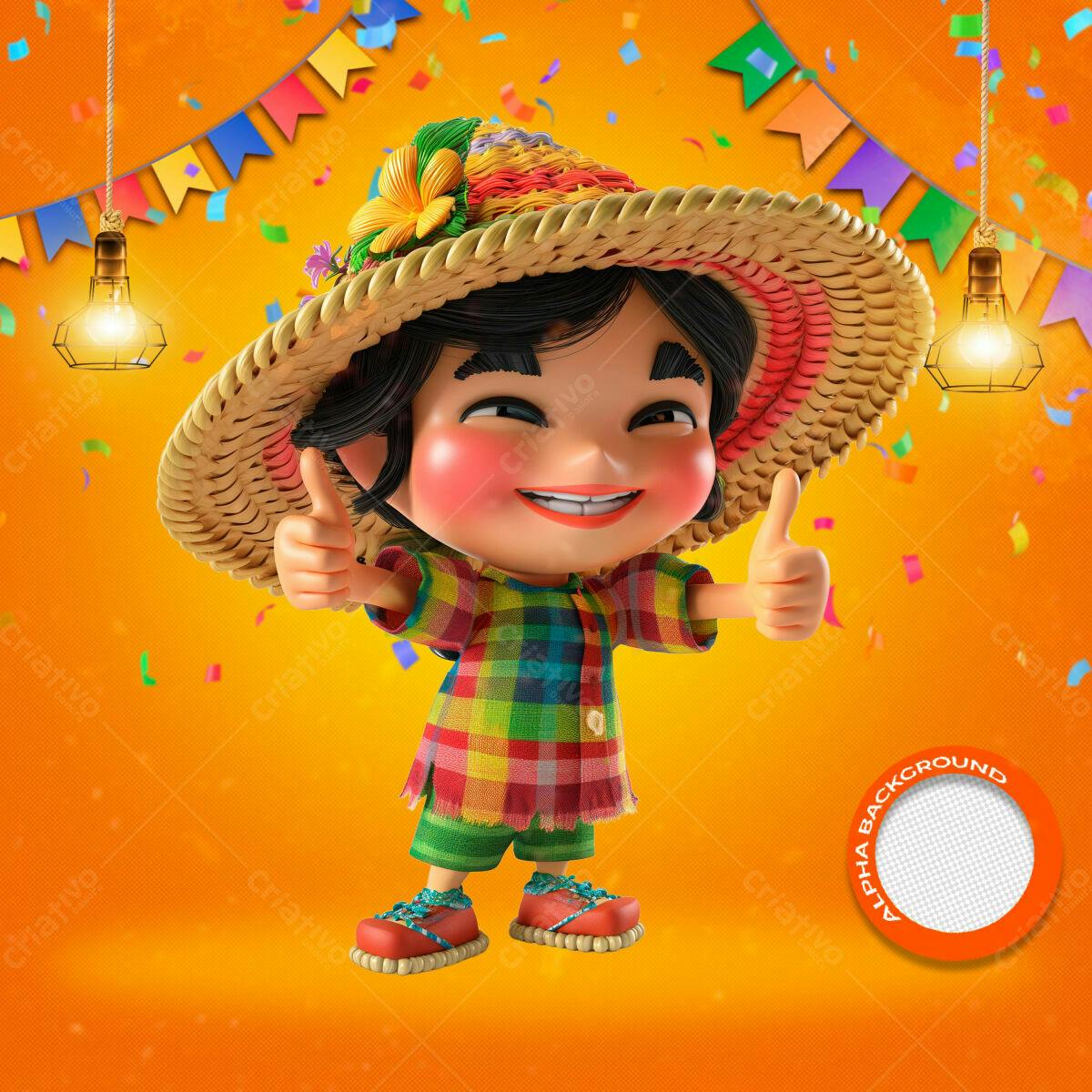 PSD Festa Junina Infantil Editável