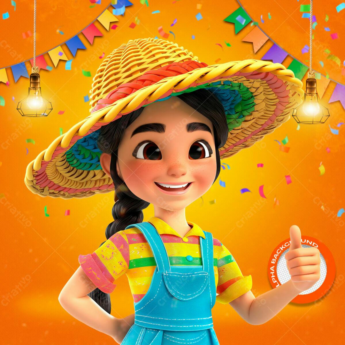 PSD Festa Junina Infantil Editável