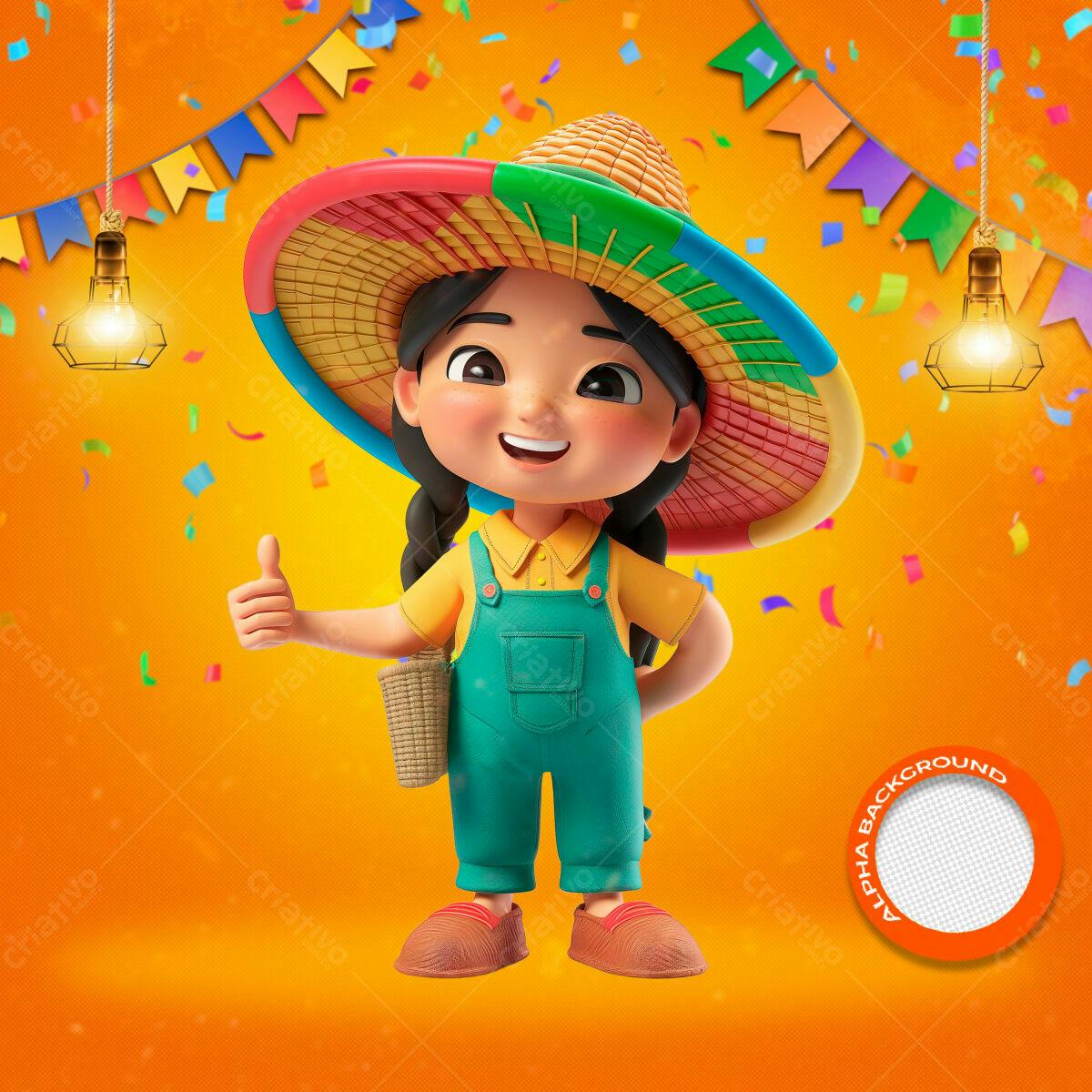 PSD Festa Junina Infantil PSD Editável