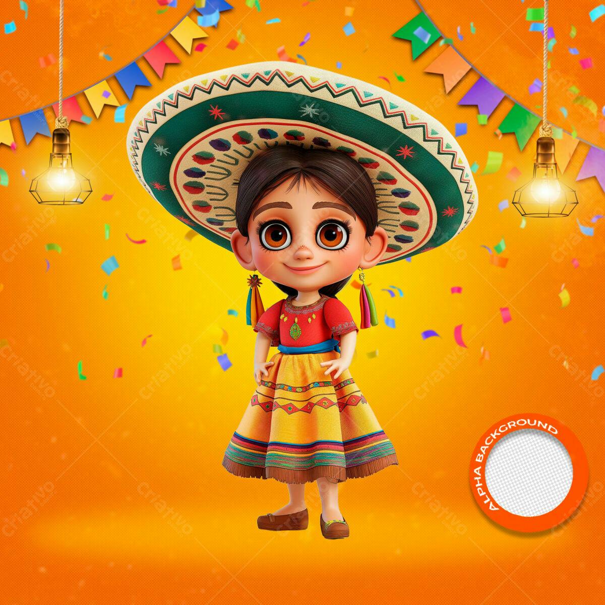 Background Festa Mexicana PSD Editável
