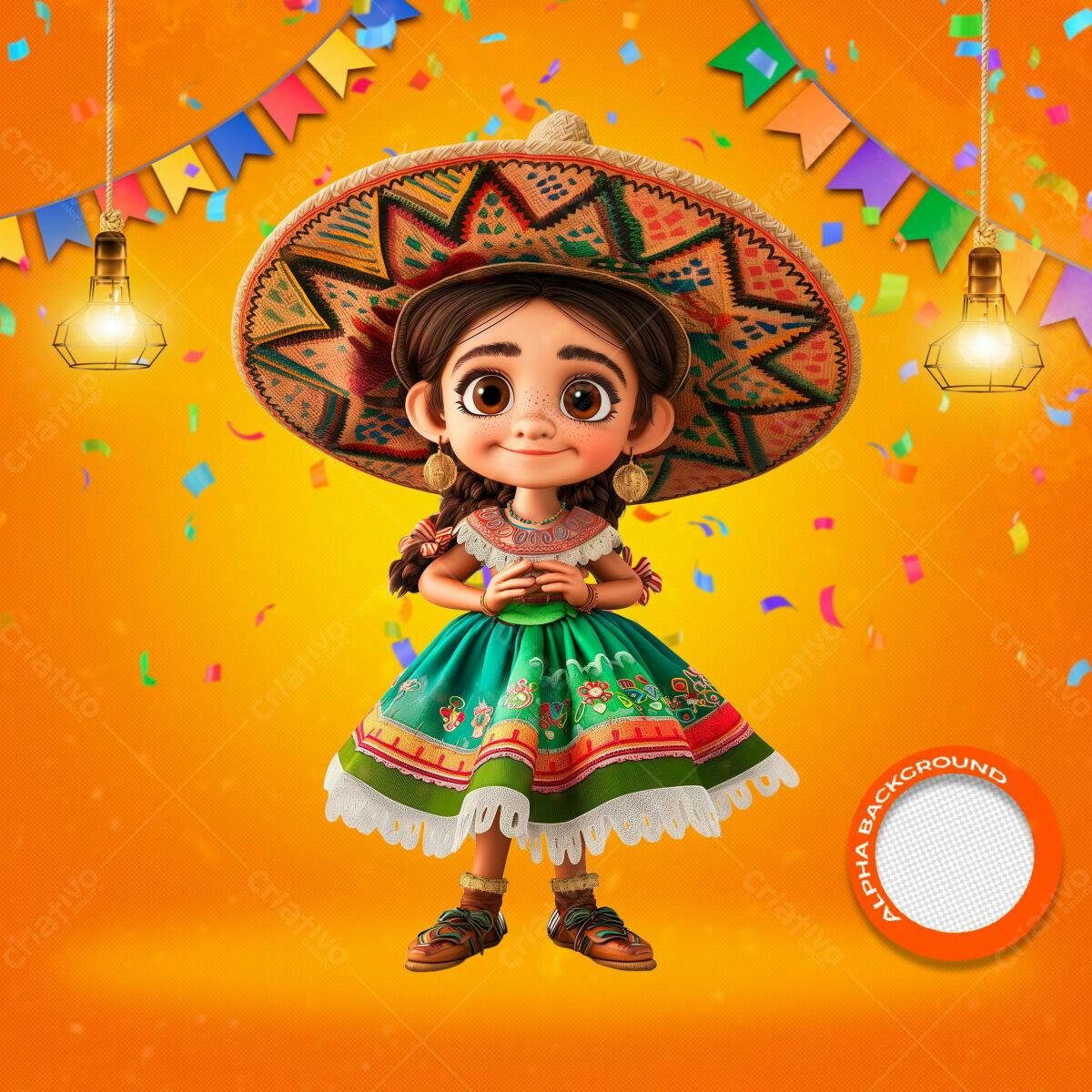 PSD Festa Mexicana para Convites e Festas PSD Editável