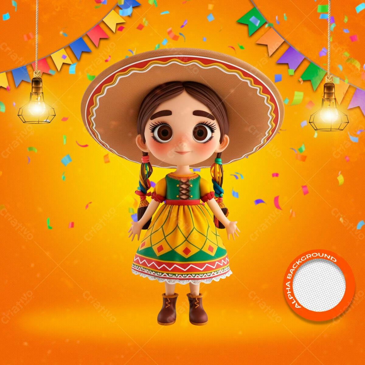 PSD Festa Junina Infantil PSD Editável