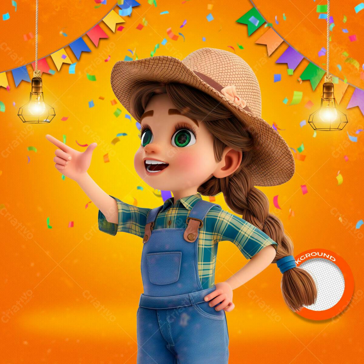 Festa Junina Infantil PSD Editável