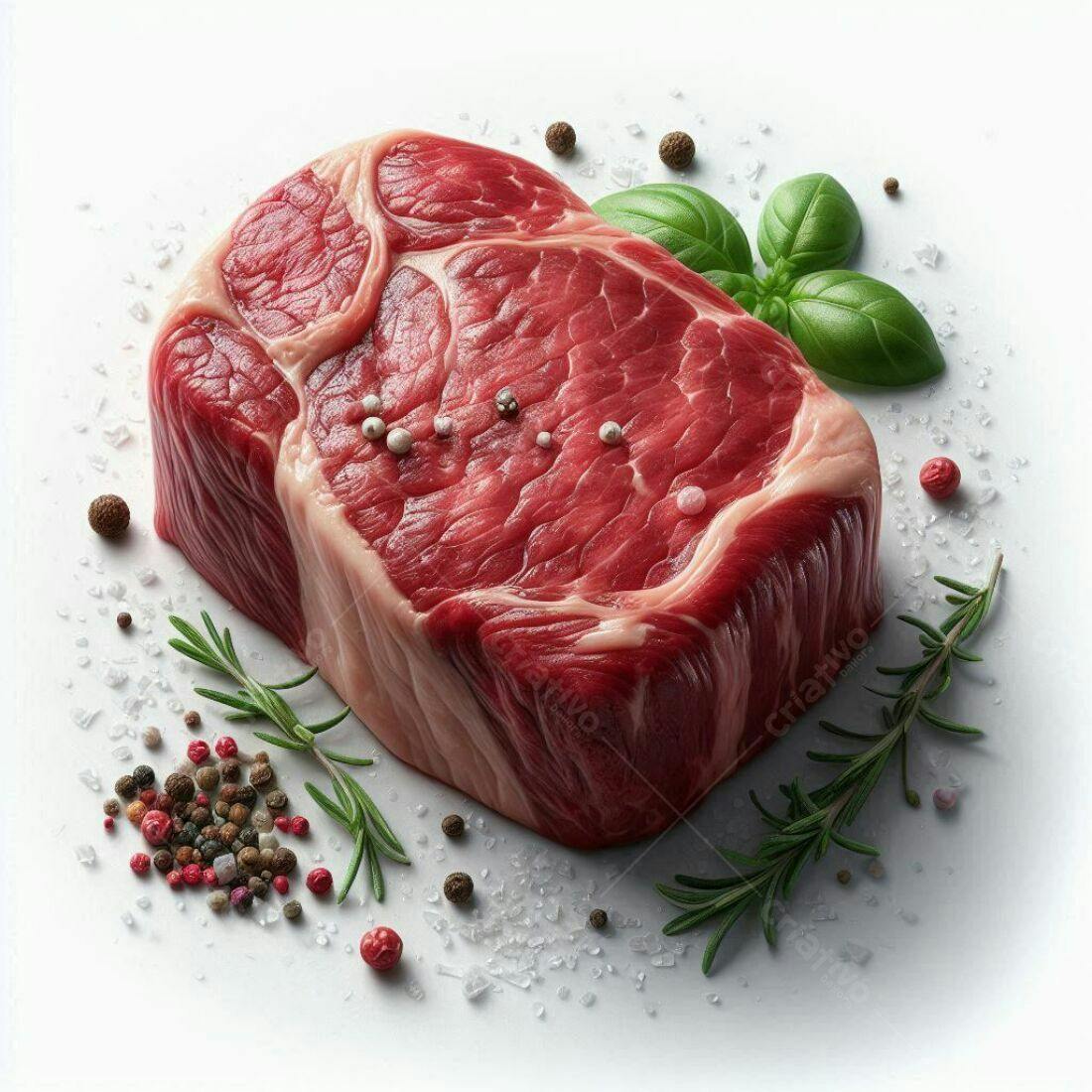 Corte de Ribeye com temperos frescos