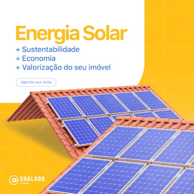 Energia solar sustentabilidade psd editável