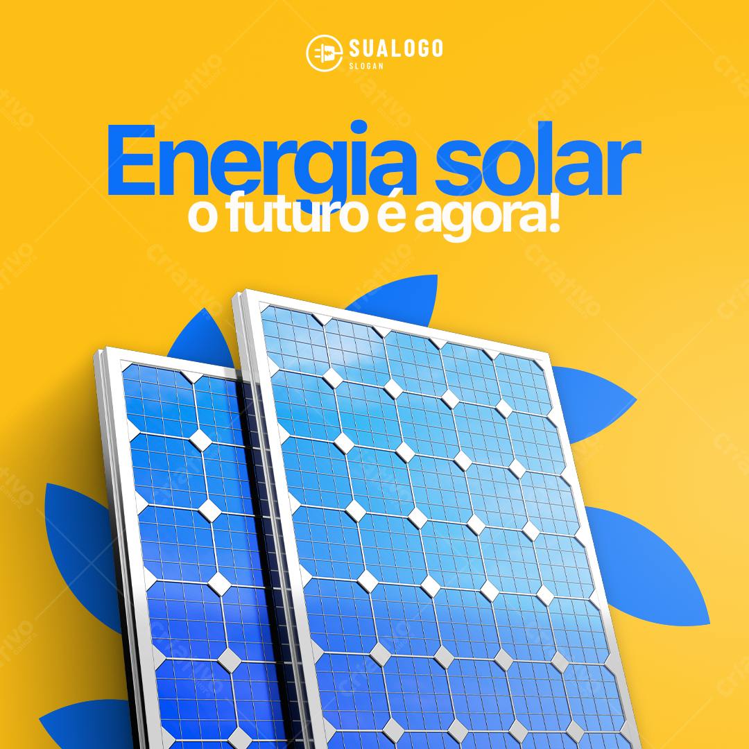 Post para Energia Solar PSD Editável