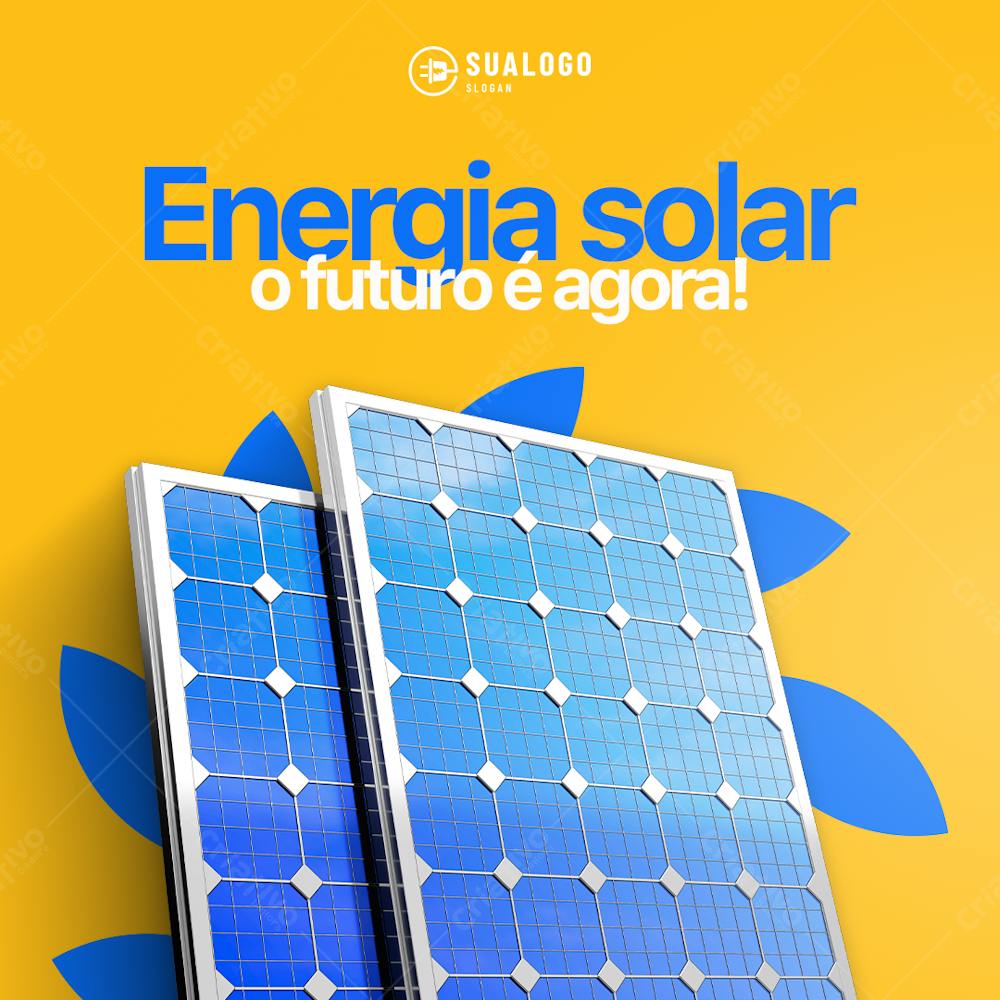 Energia Solar O Futuro É Agora Psd Editável 