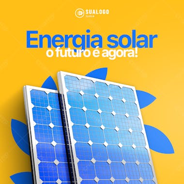 Energia solar o futuro é agora psd editável