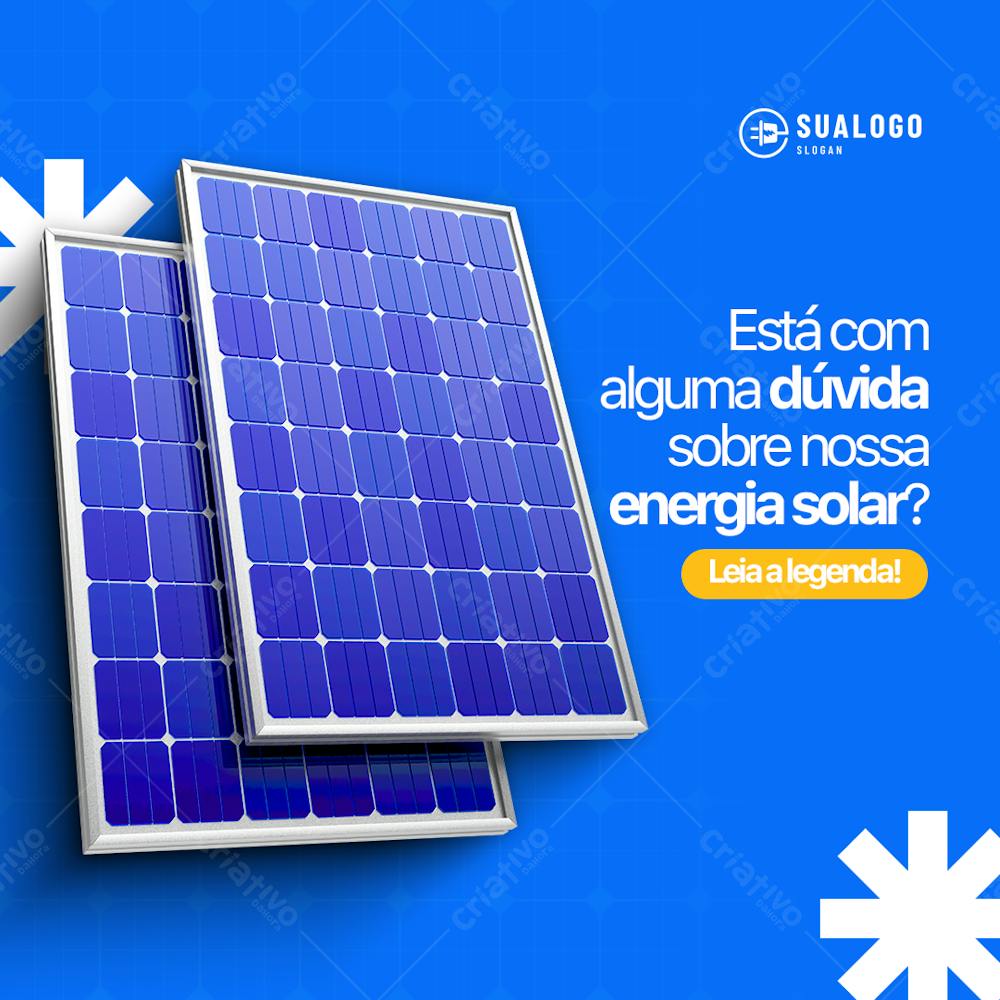 Está Com Alguma Duvida Sobre Energia Solar Psd Editável