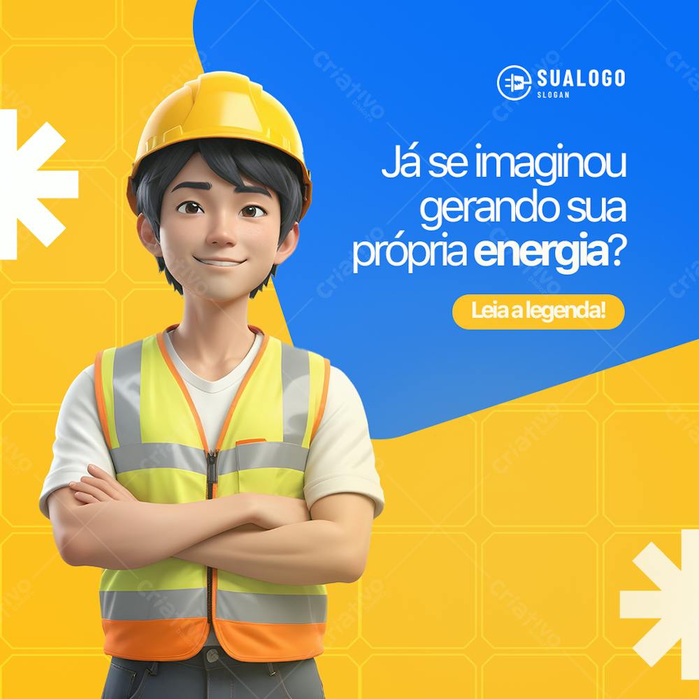 Já Se Imaginou Gerando Sua Propria Energia Solar Psd Editáve