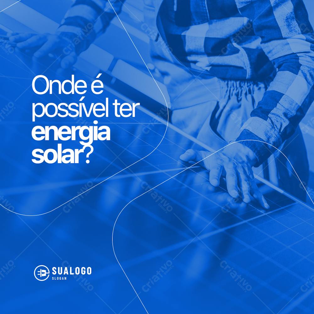 Onde É Possivel Ter Energia Solar Psd Editável 