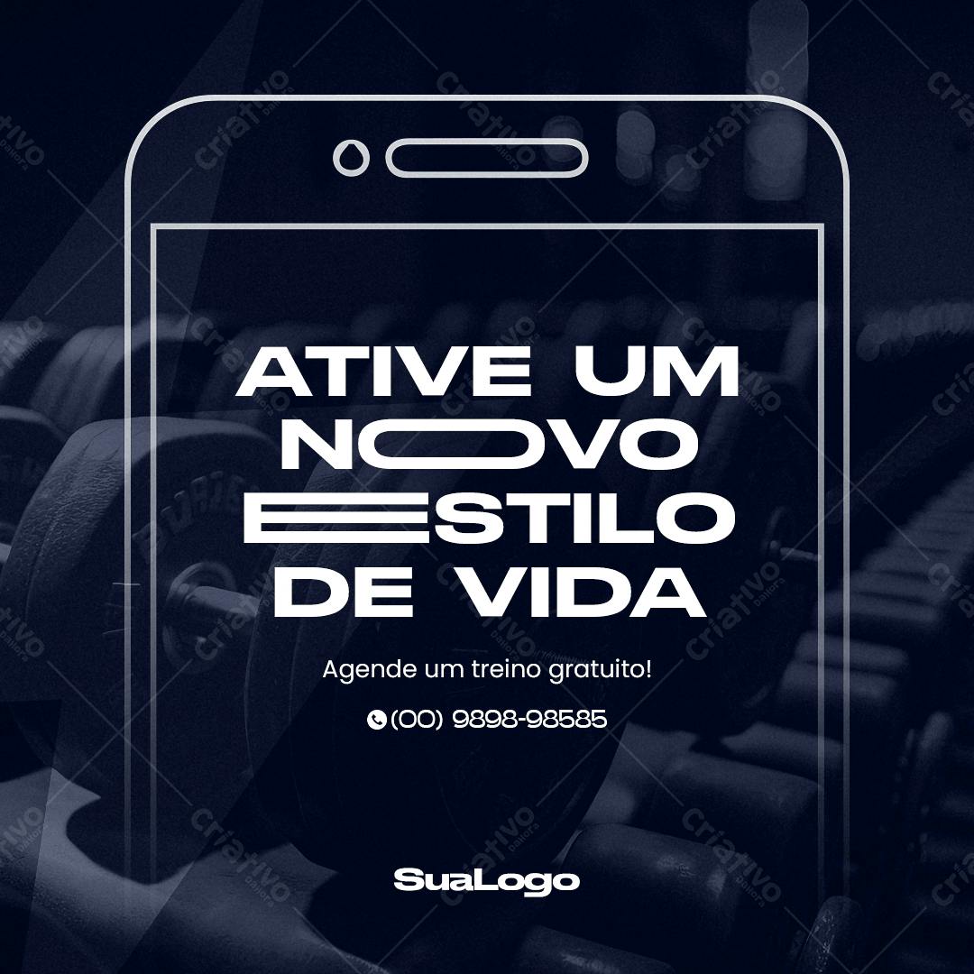 Post para Academia PSD Editável