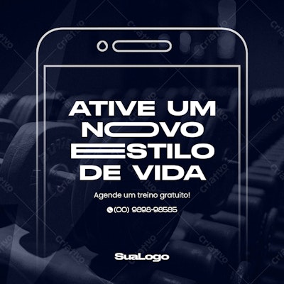 Post para Academia PSD Editável