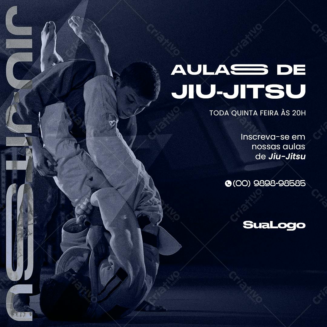Flyer para Aula de Jiu-Jitsu PSD Editável
