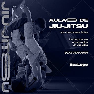 Aulas de jiu jitsu psd editável