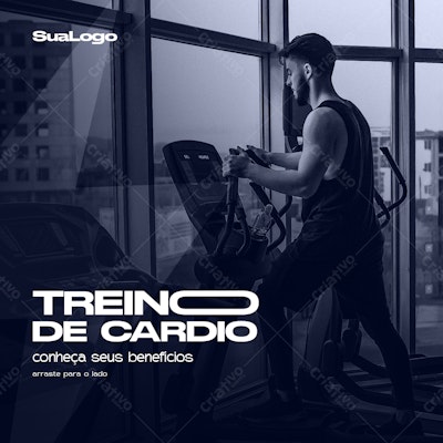 Post para Academia Treino de Cardio PSD Editável