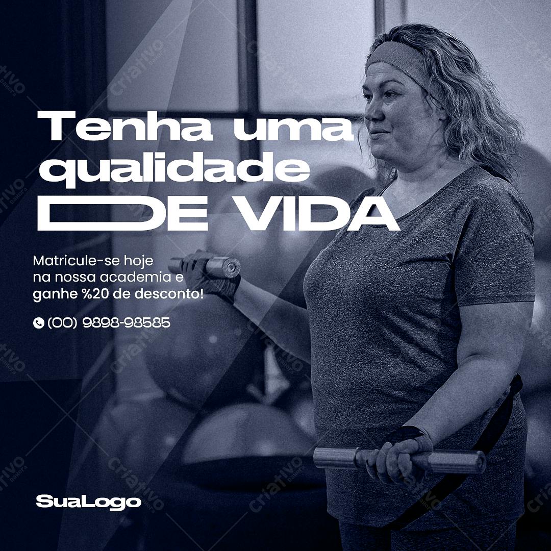 Post para Academia PSD Editável