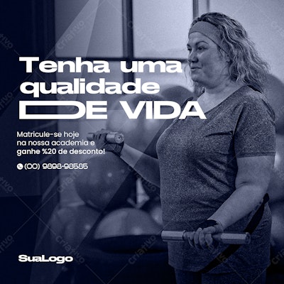 Post para Academia PSD Editável