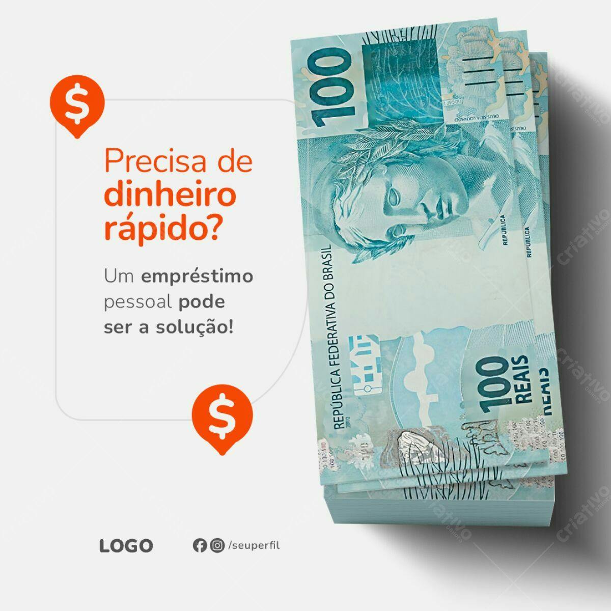 Flyer Empréstimo Pessoal PSD Editável