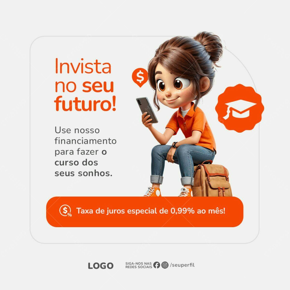 Banner Educação Financeira PSD Editável