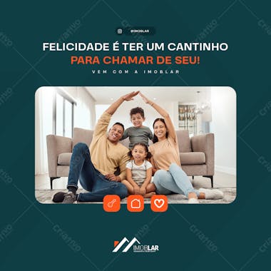 Social media felicidade é ter um cantinho para chamar de