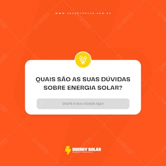 Social media quais são as suas dúvidas sobre energia solar