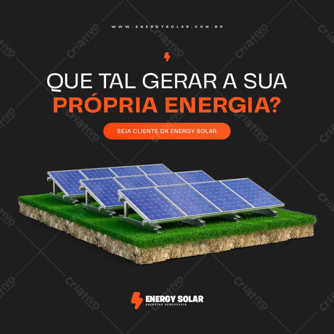 Post para Energia Solar PSD Editável