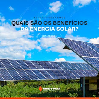 Social media quais são os benefícios da energia solar?