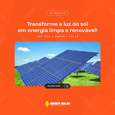 Social media transforme a luz do sol em energia limpa e re