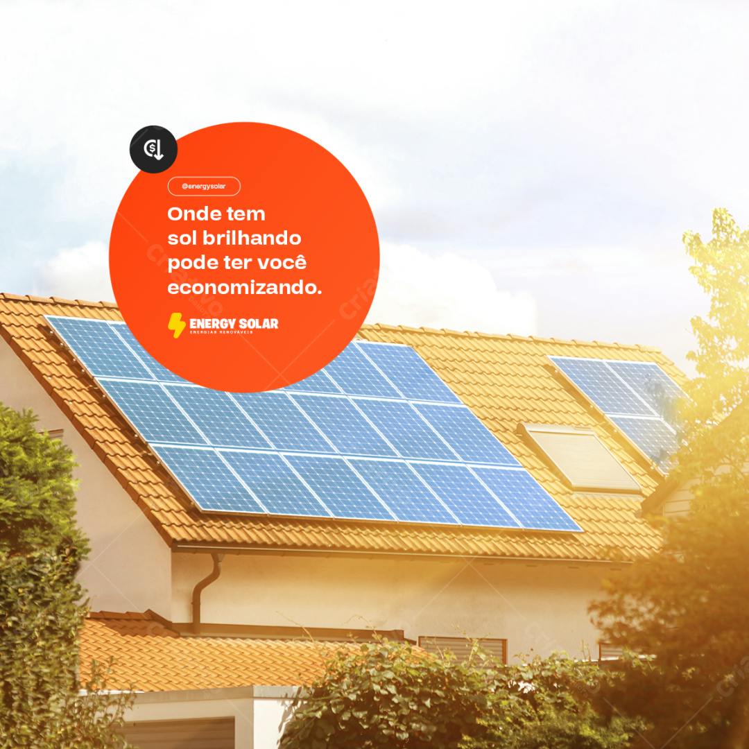 Postagem para Energia Solar PSD Editável